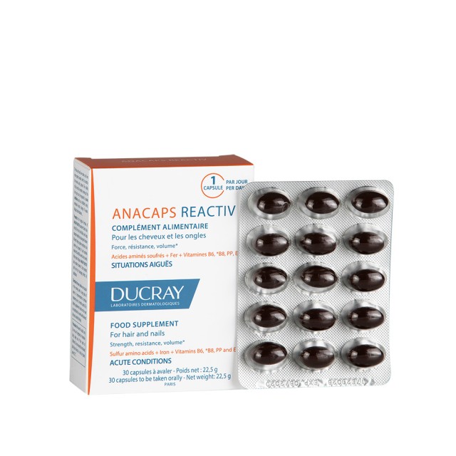 DUCRAY Anacaps Reactiv Nutritional Supplement for Reactive Hair Loss 30caps
