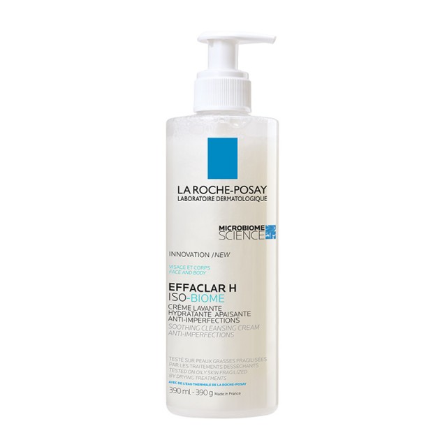 LA ROCHE POSAY Effaclar H Isobiome Soothing Moisturizing Cleansing Cream For Face & Body 390ml